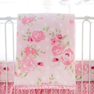 My Baby Sam 3 Piece Crib Bedding Set, Rosebud Lane